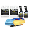 Protex Caravan & Motorhome Advanced Complete Cleaning Kit - Hi Foam Cleaner Concentrate 1 Ltr., Protective Seal & Shine 1 Ltr., Spirt Glass Cleaner 750ml & Plastic & Rubber Spray 750ml