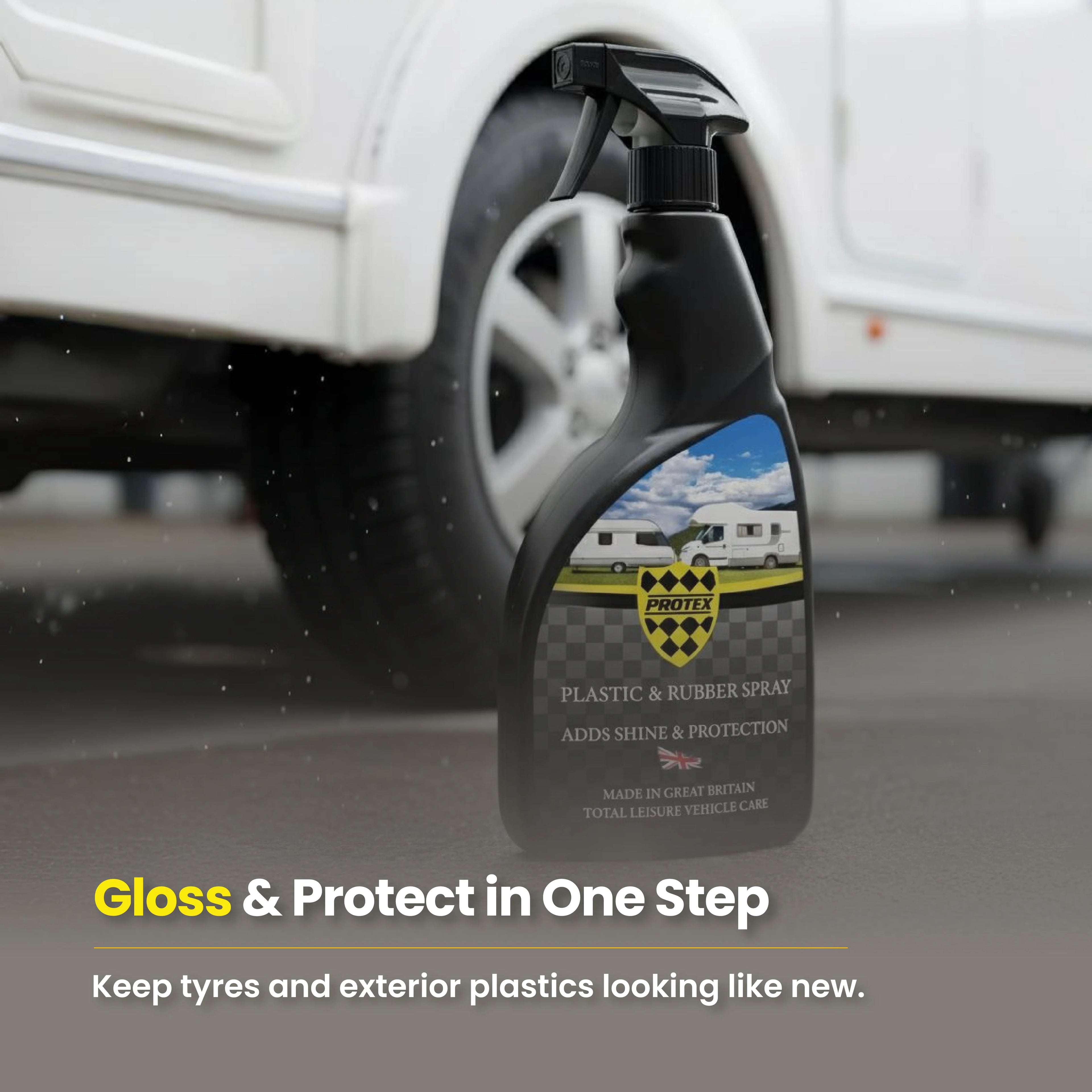 Protex Caravan & Motorhome Plastic & Rubber Spray 750ml
