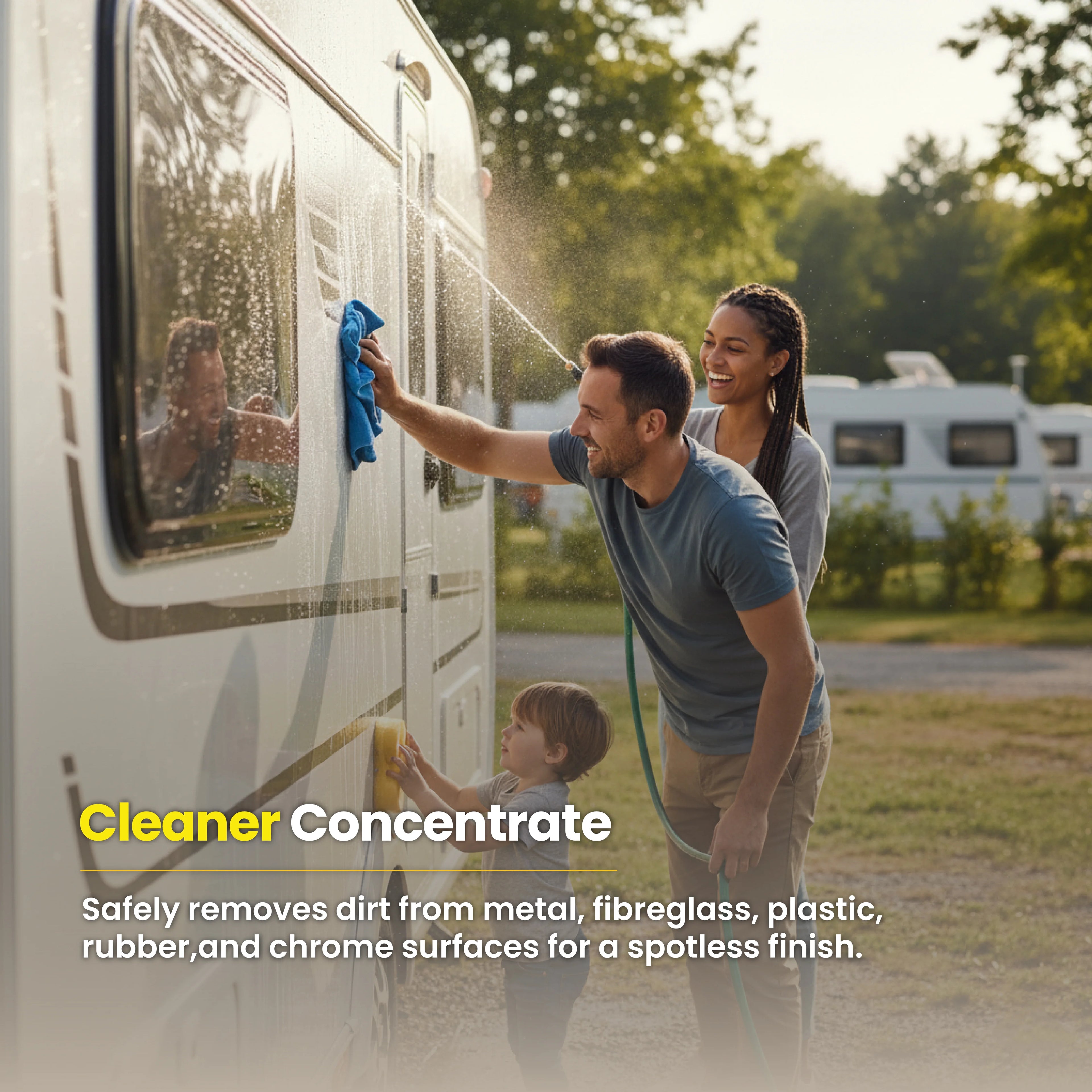 Protex Caravan & Motorhome Cleaning Kit - Hi Foam Cleaner Concentrate 1 Ltr. & Protective Seal & Shine 1 Ltr.