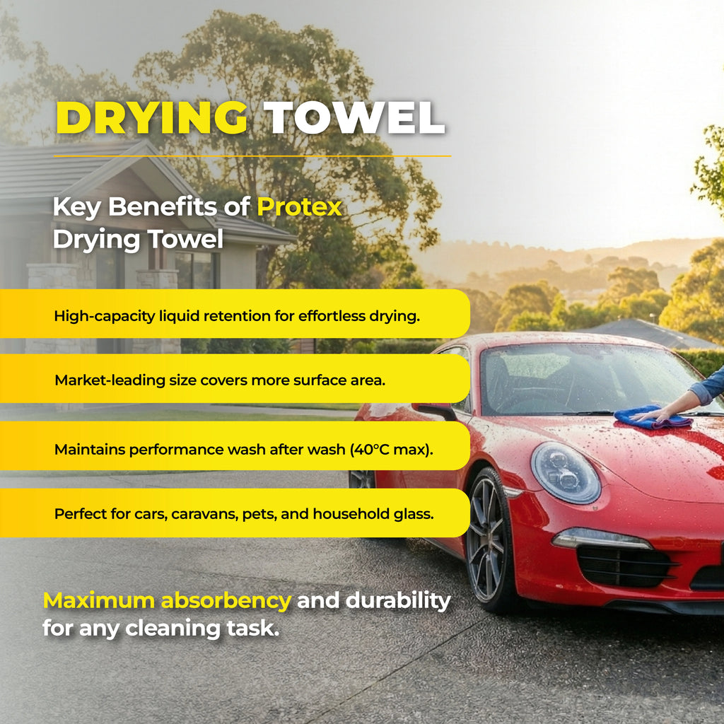 Protex Extra Large Super Absorbent 550gsm Microfiber Drying Towel 60 x 90 cm (3 Pack)