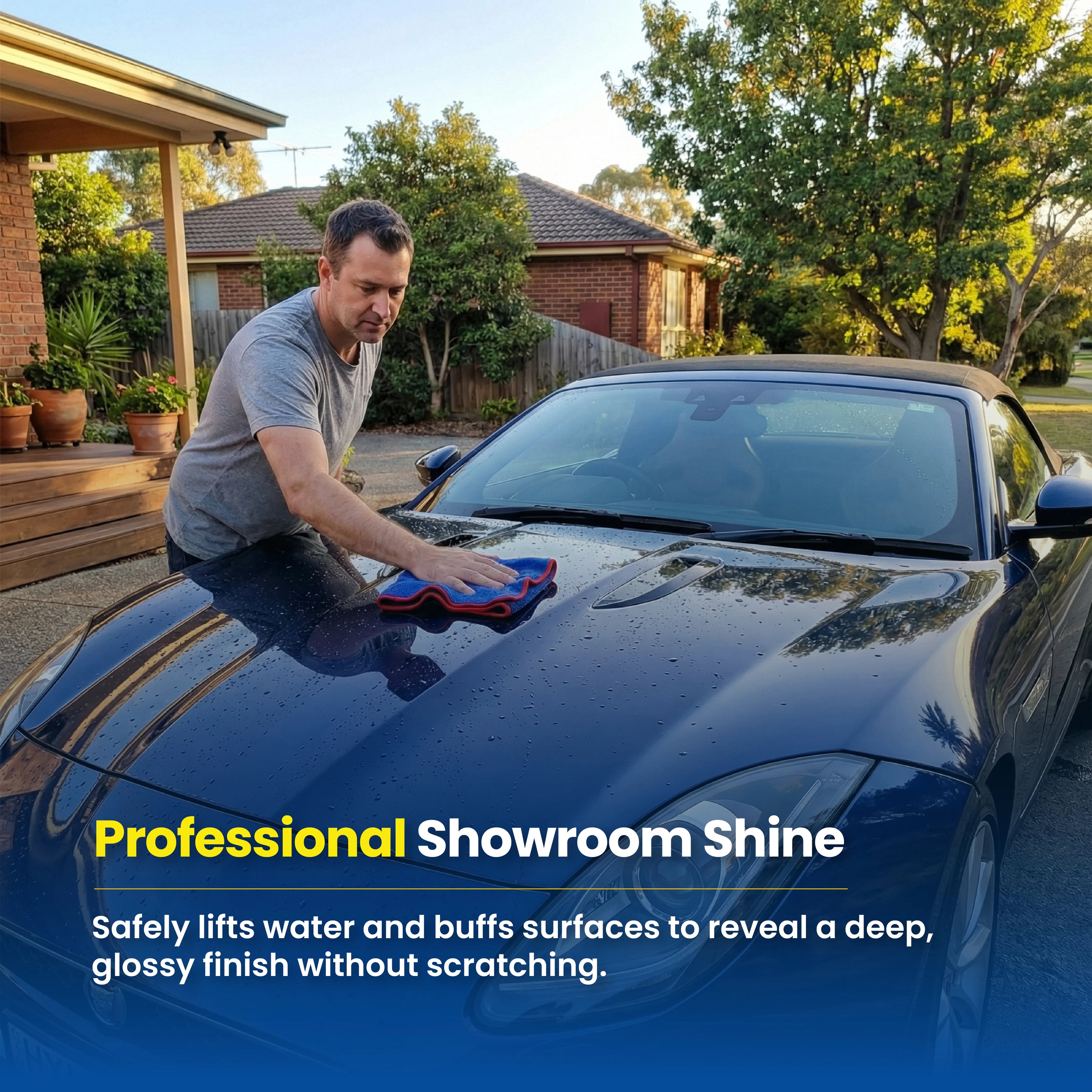 Protex Extra Large Super Absorbent 550gsm Microfiber Drying Towel 60 x 90 cm (3 Pack)