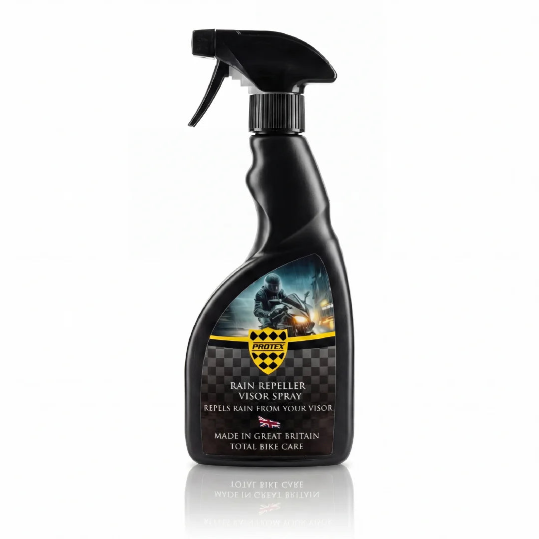 Protex Glass Rain Repeller– 2-in-1 Glass Cleaner & Hydrophobic Rain Repellent Spray for Motorbike Windscreens, Helmet Visors, Car windshields & Windows – Improves Wet Weather Visibility, 500ml