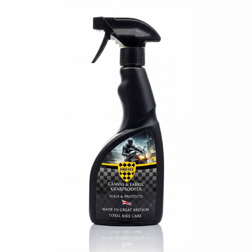 Protex Canvas & Fabric Waterproofer Spray for Bikes & Outdoor Gear –Protection for Motorcycle Seats, Saddlebags, Covers & Textile Gear – Repels Water & Dirt, Long Lasting Fabric Protector - 500ml