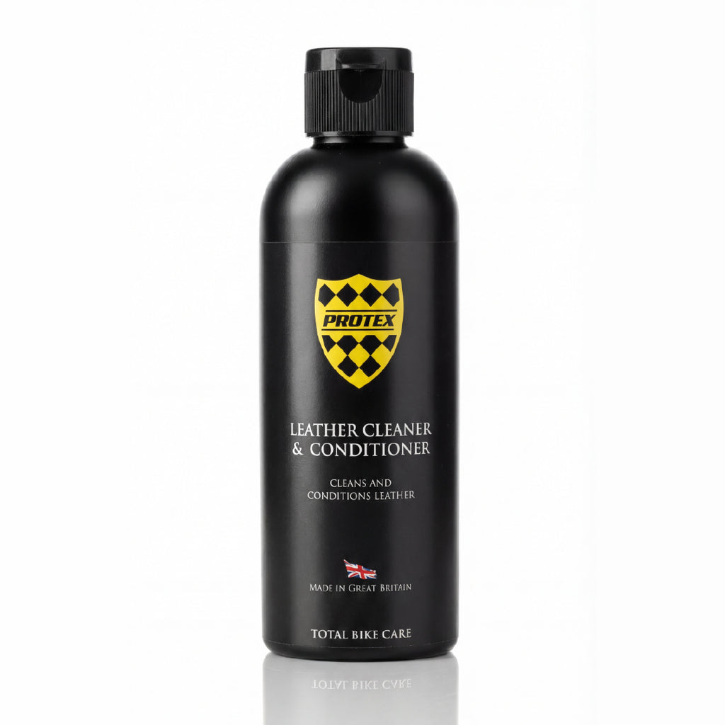 Protex Leather Cleaner & Conditioner, Conditions & Protects Motorcycle & Car Leather Seats, Saddlebags & Gear Restores Natural Leather Oils & Deeply Nourishes Surfaces – Prevents Cracking Fading-125ml
