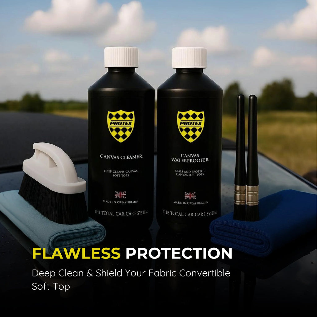 Protex Convertible Soft Top Canvas Cleaner & Waterproofer 500ml - COMPLETE KIT