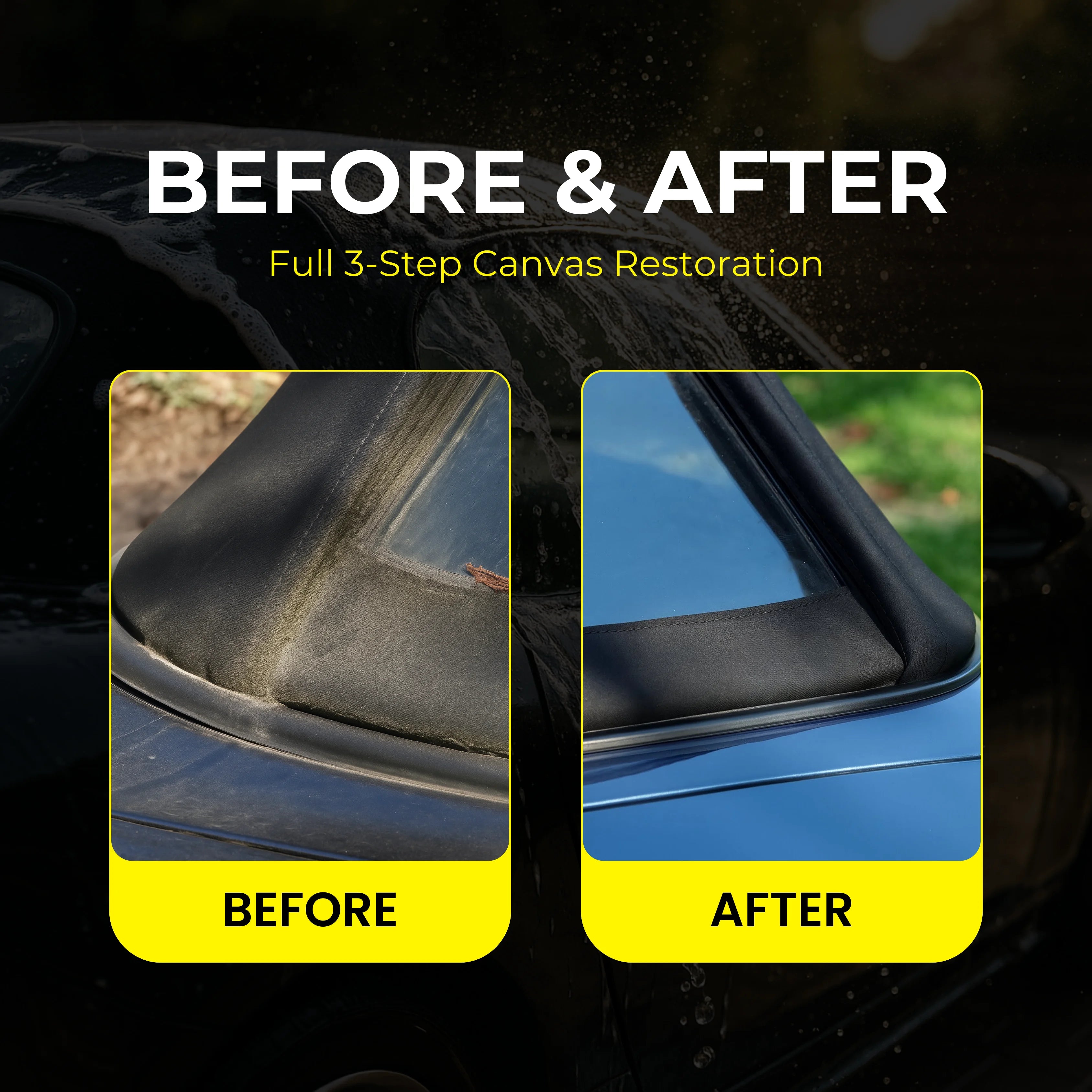 Protex Convertible Soft Top Canvas Cleaner/Restorer (BLACK)/Waterproofer 1Ltr.