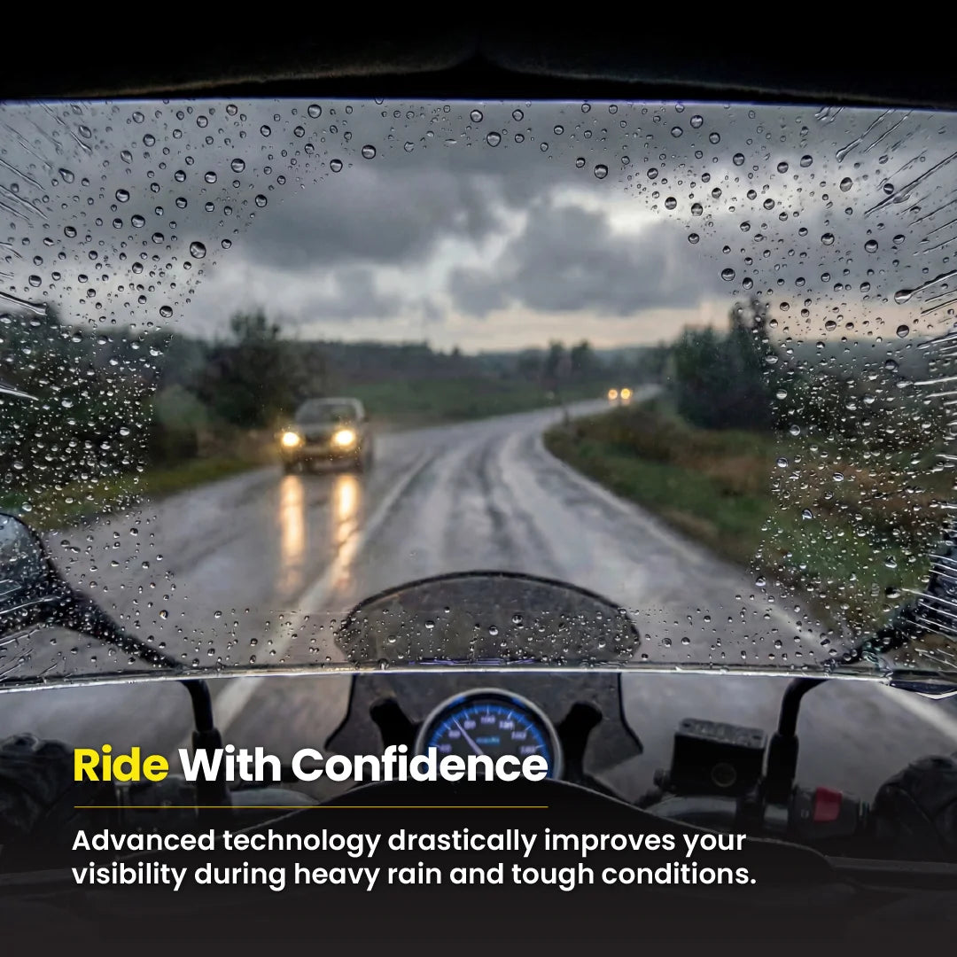 Protex Glass Rain Repeller– 2-in-1 Glass Cleaner & Hydrophobic Rain Repellent Spray for Motorbike Windscreens, Helmet Visors, Car windshields & Windows – Improves Wet Weather Visibility, 500ml