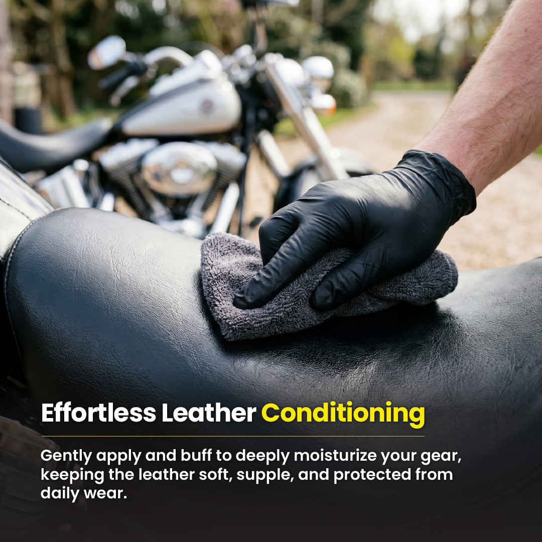 Protex Leather Cleaner & Conditioner, Conditions & Protects Motorcycle & Car Leather Seats, Saddlebags & Gear Restores Natural Leather Oils & Deeply Nourishes Surfaces – Prevents Cracking Fading-125ml