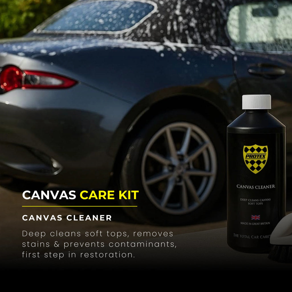 Protex Convertible Soft Top Canvas Cleaner & Waterproofer 500ml - COMPLETE KIT