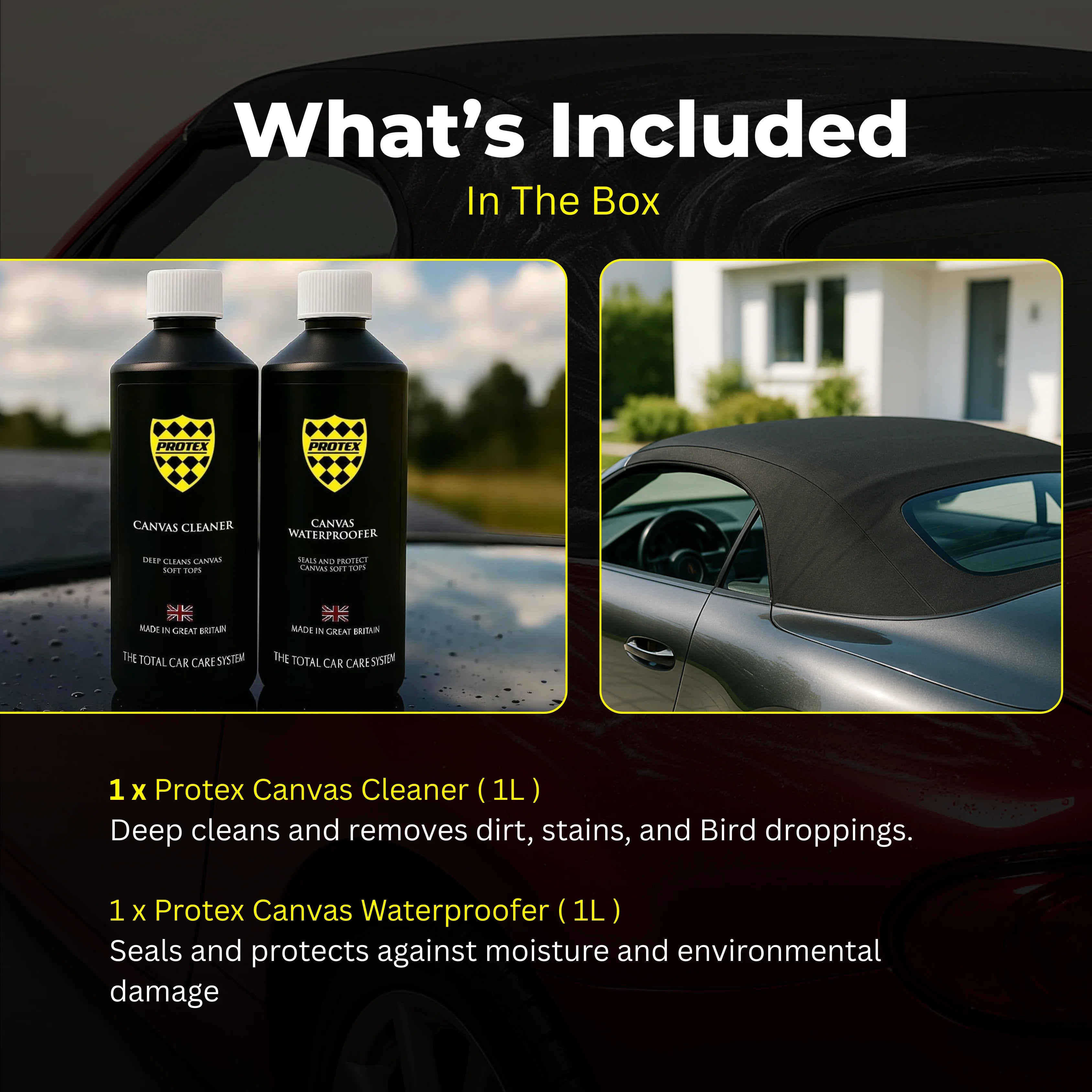 Protex Convertible Soft Top Canvas Cleaner & Waterproofer 1Ltr.
