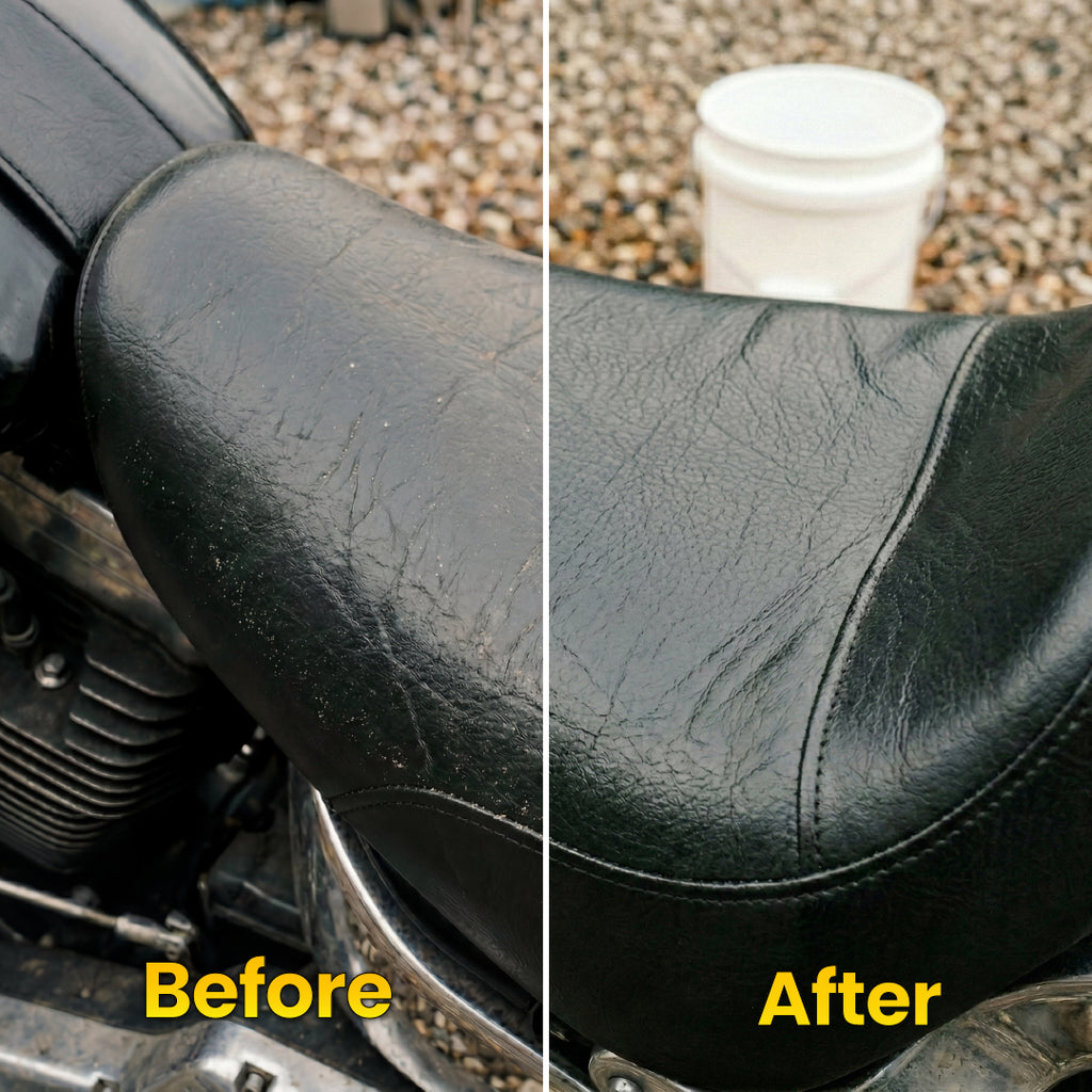 Protex Leather Cleaner & Conditioner, Conditions & Protects Motorcycle & Car Leather Seats, Saddlebags & Gear Restores Natural Leather Oils & Deeply Nourishes Surfaces – Prevents Cracking Fading-125ml