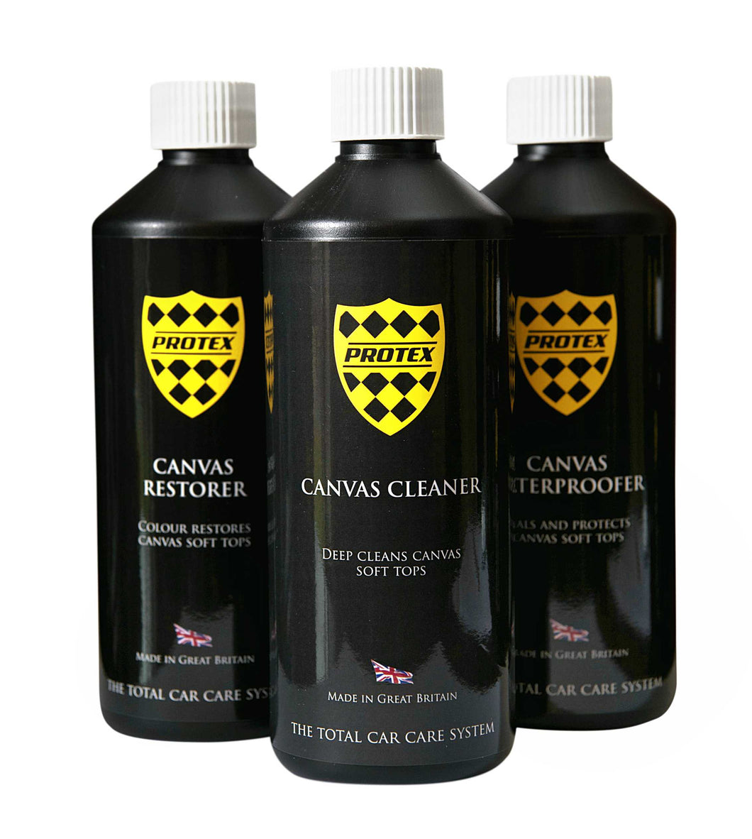 Protex Convertible Soft Top Canvas Cleaner/Restorer (BLACK)/Waterproofer 500ml